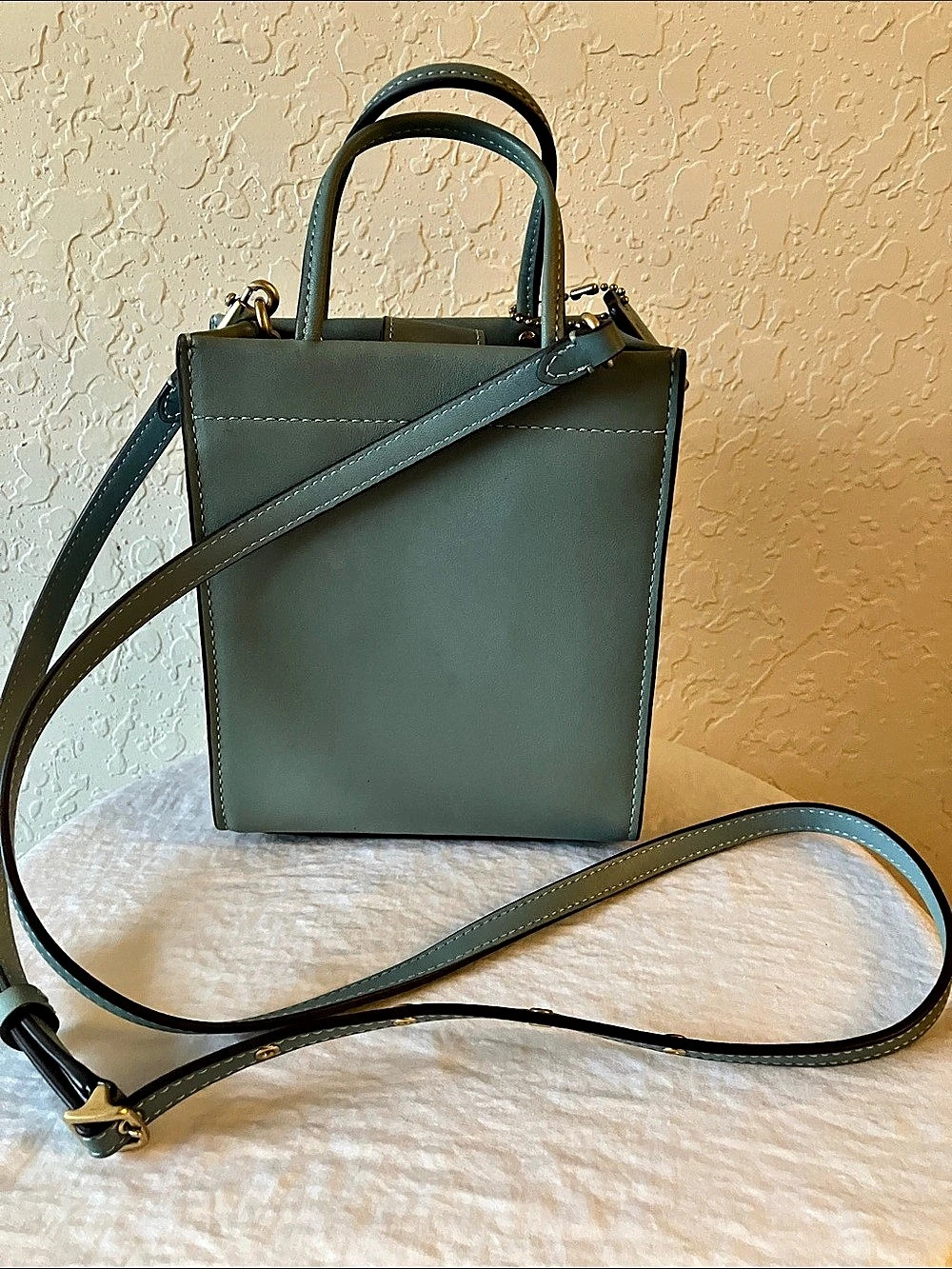 Coach: Mini Cashin (C4828) Tote Lunchbox Top Handle Leather Croasbody Bag